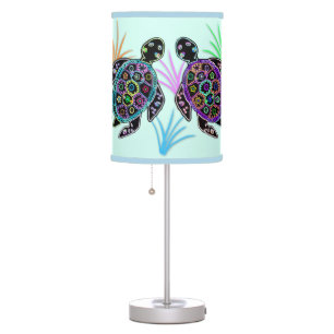 Mosaic Sea Turtles Lampshade Table Lamp
