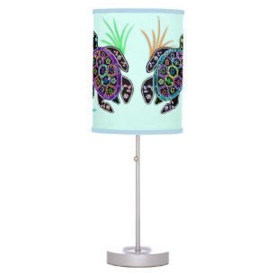 Mosaic Sea Turtles Lampshade Table Lamp