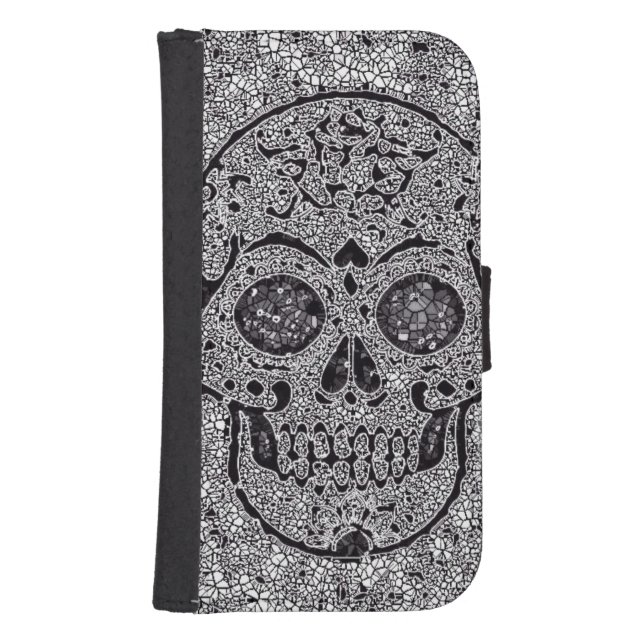 Mosaic Skull Samsung Galaxy Wallet Case (Front)