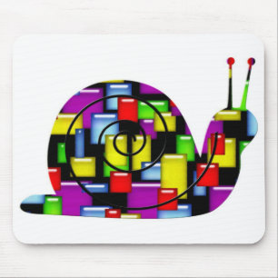 mosaic snail mouse pad