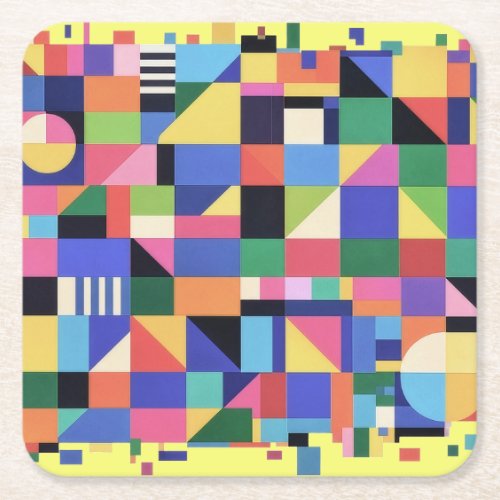 Mosaic Spectrum Square Paper Coaster