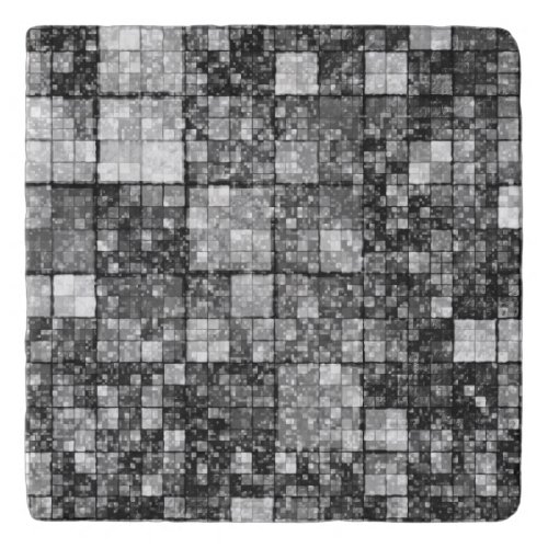 Mosaic Squares Background _ BW Trivet