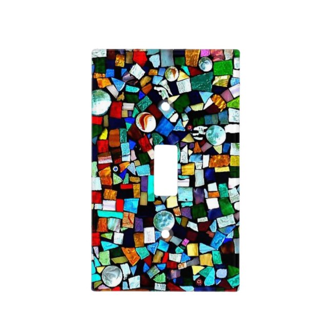 Mosaic Stained Glass Light Switch Cover (Front)