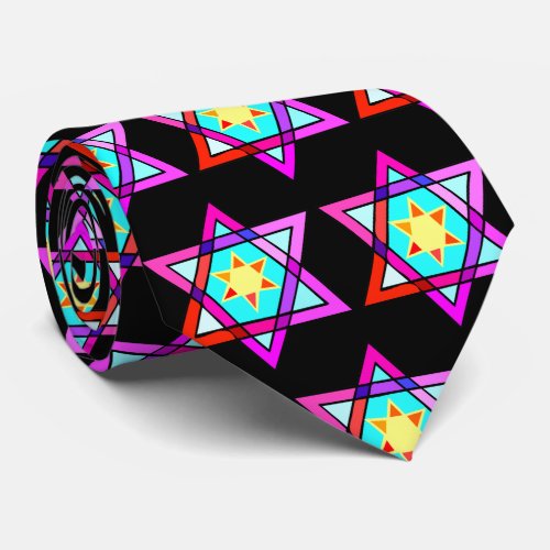 Mosaic Star Of David Neck Tie