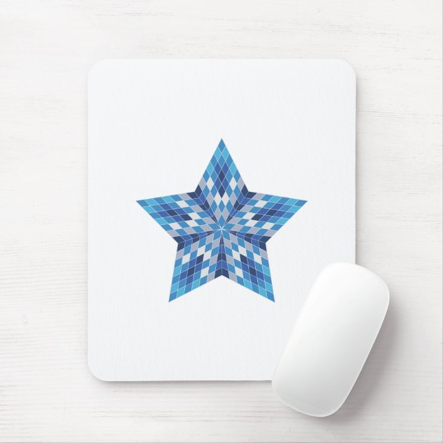 Mosaic Starburst Mouse Pad (With Mouse)