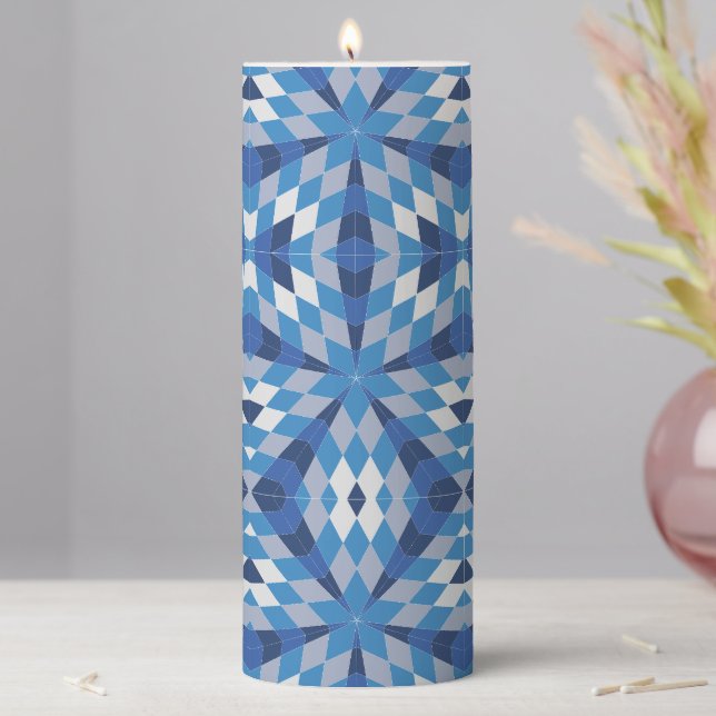 Mosaic Starburst (Pattern) Pillar Candle (In Situ)