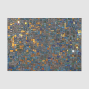 Mosaic Stones in Blue and Gold Tissue Paper