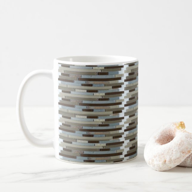 Mosaic Stripe Mug (With Donut)