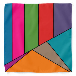 MOSAIC stripes triangles colored III + your ideas Bandana