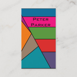 MOSAIC stripes triangles colored III + your ideas Business Card