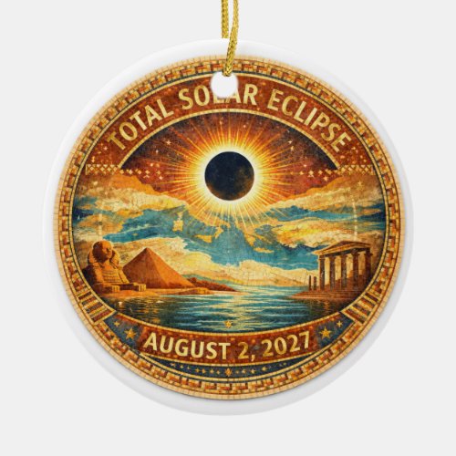Mosaic Style 2027 Eclipse Ceramic Ornament