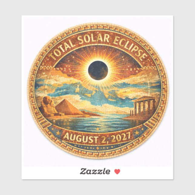 Mosaic Style 2027 Eclipse Sticker (Sheet)