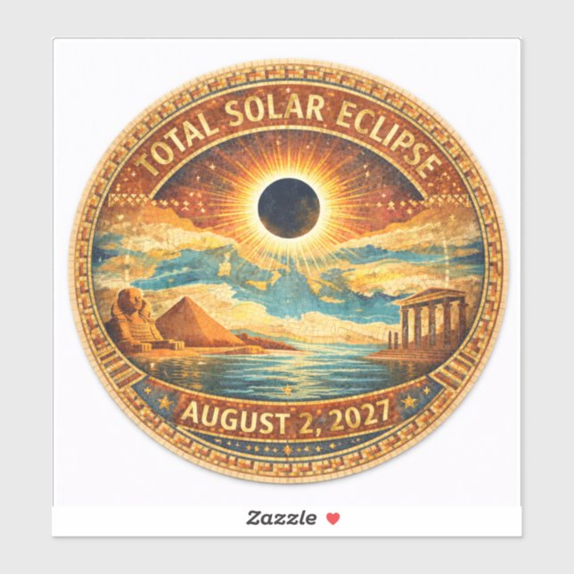 Mosaic Style 2027 Eclipse Sticker (Sheet)