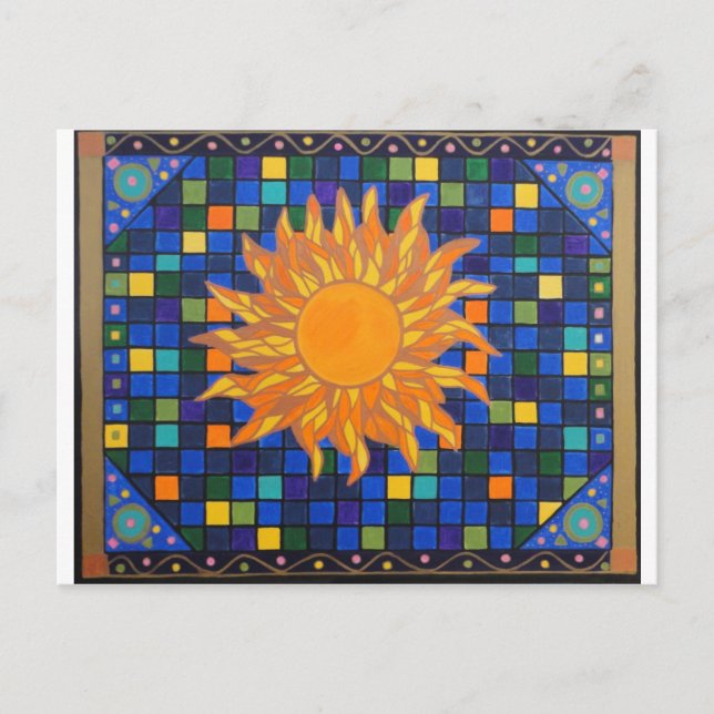 Mosaic Sun Postcard (Front)