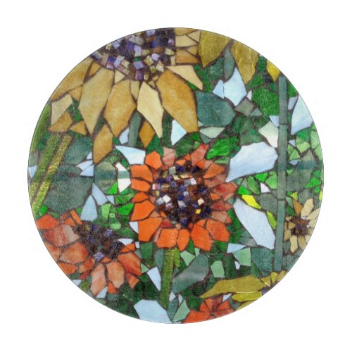 Mosaic Sunflower Cutting board