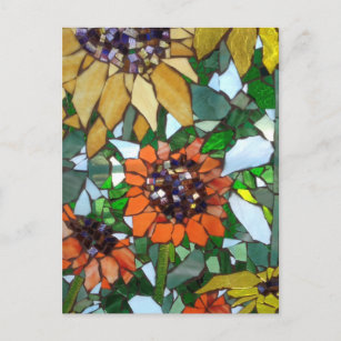 Mosaic Sunflowers Postcard