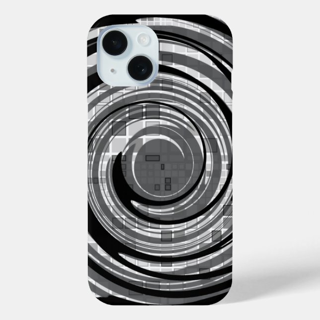 Mosaic Swirl Grey iPhone Case (Back)