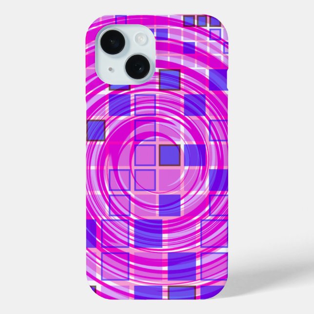 Mosaic Swirl Pink Purple iPhone Case (Back)
