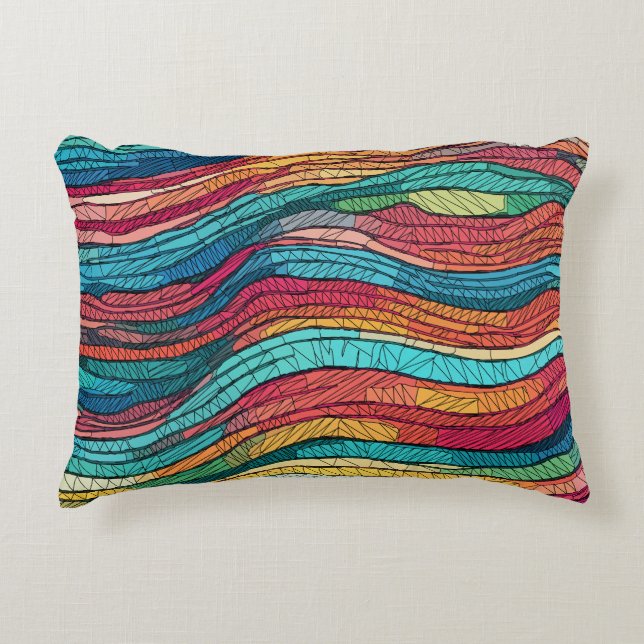 Mosaic Tide Accent Pillow (Front)
