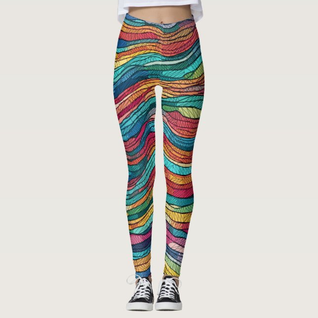 Mosaic Tide Leggings (Front)