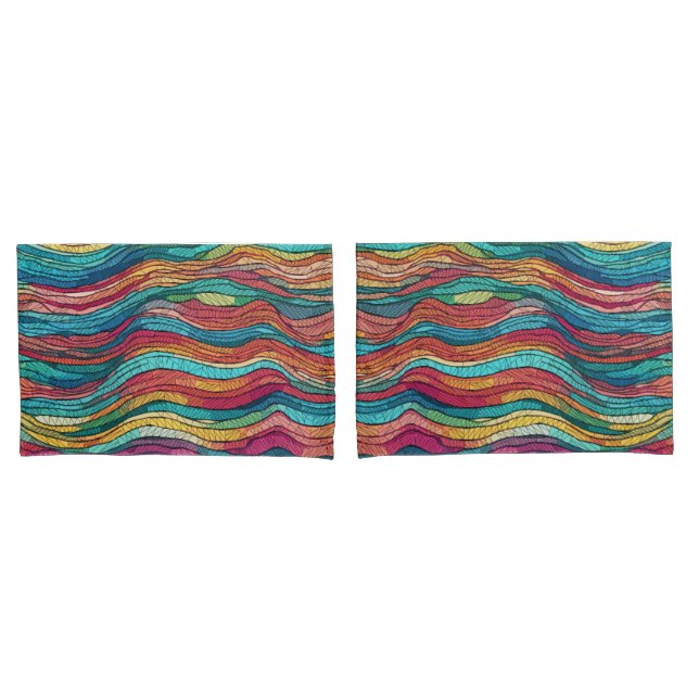 Mosaic Tide Pillow Case (Front-Set)