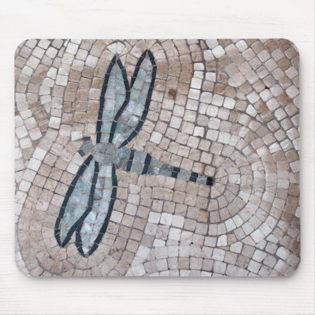 mosaic tile art of a dragonfly mouse pad (Front)