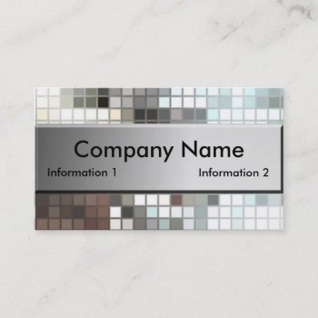 Mosaic Tile Business Cards by MetalShop at Zazzle