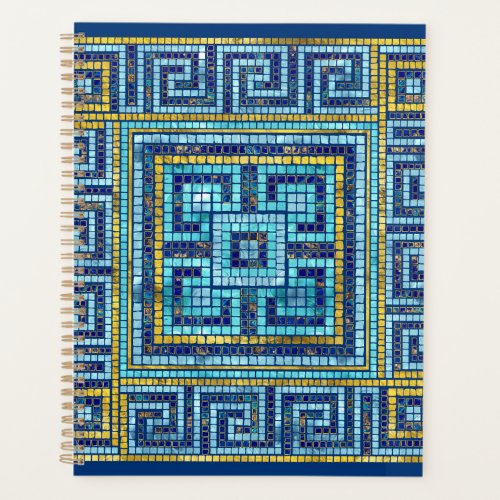 Mosaic Tile Greek Meander Key Planner