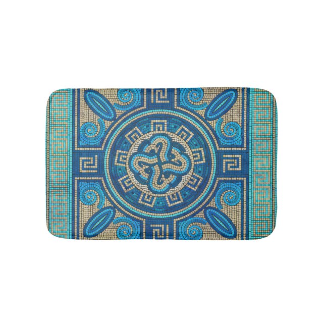 Mosaic Tile Ornament Bath Mat (Front)
