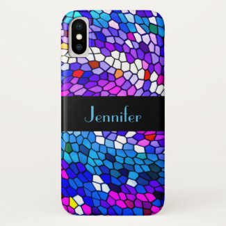 Mosaic Tile Pattern Personalized iPhone X Case