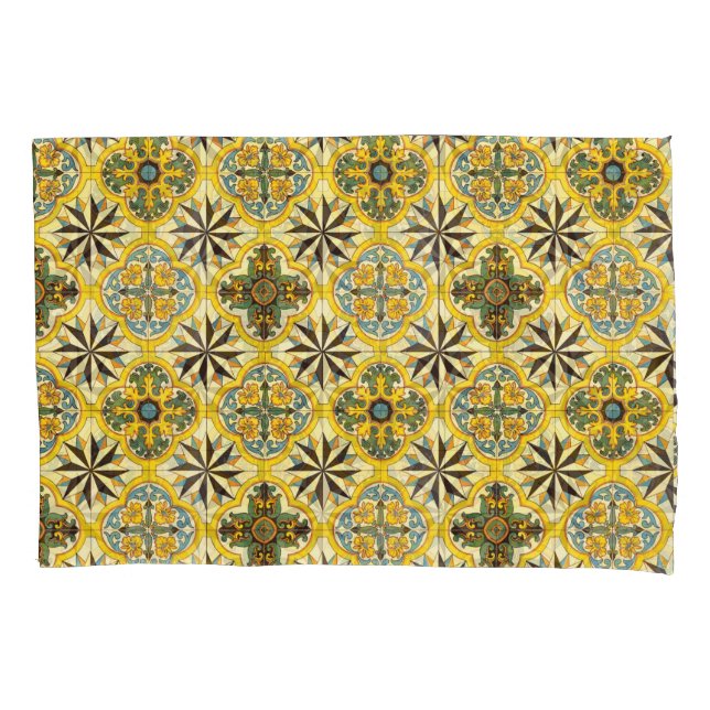 Mosaic Tile Pattern Pillowcase (Front)