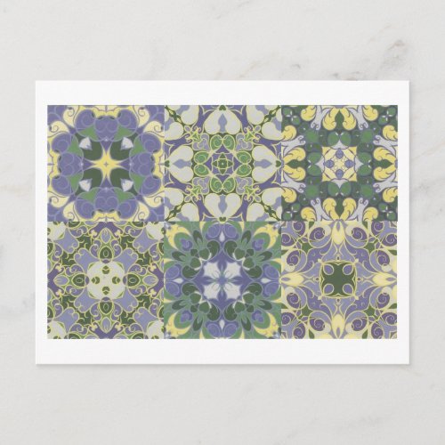 Mosaic Tile Pattern Postcard