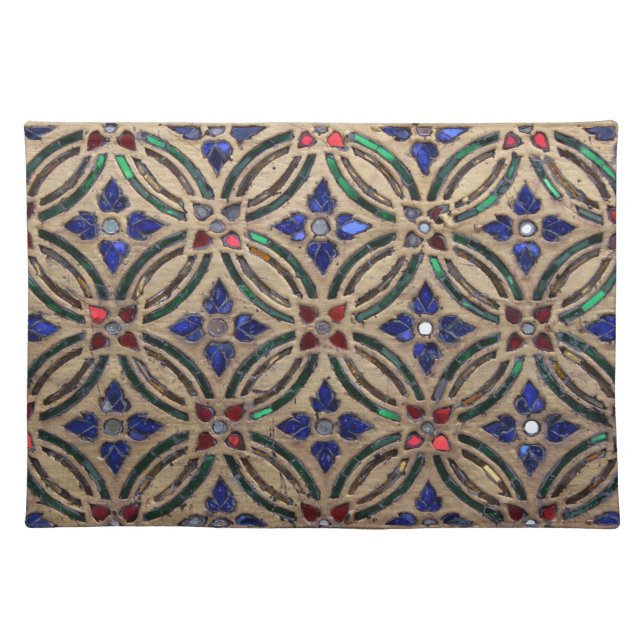 Mosaic tile pattern stone glass Moroccan photo Placemat (Front)