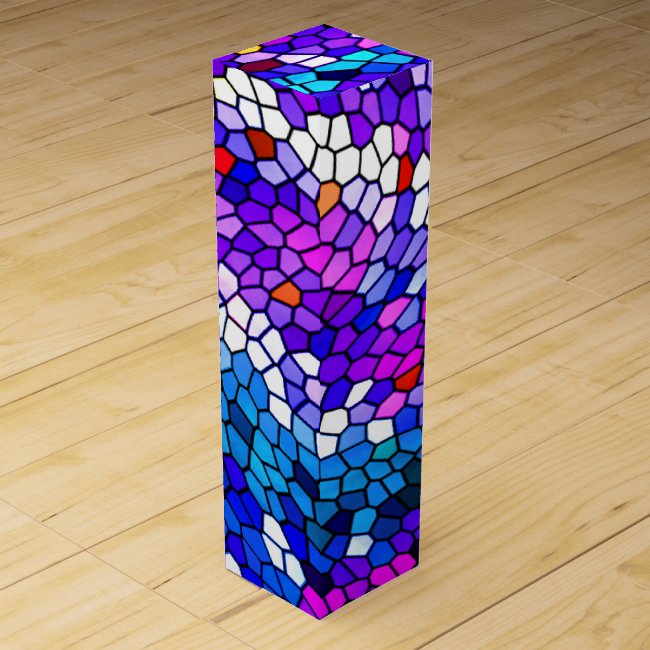 Mosaic Tile Pattern Wine Gift Box