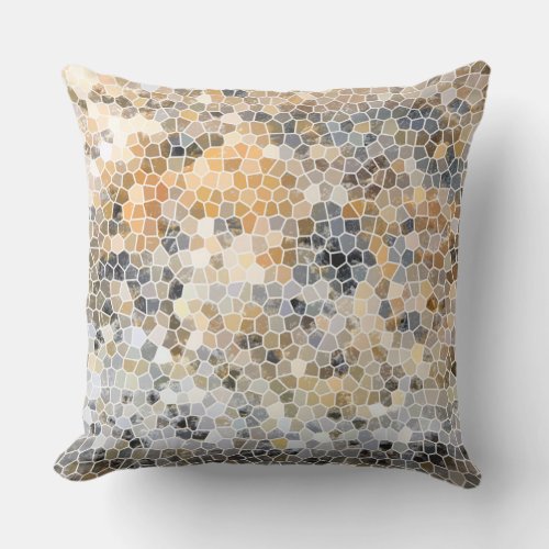 Mosaic Tile Texture Pattern Throw Pillow