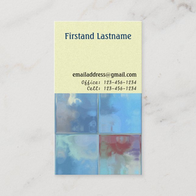 Mosaic Tiles Art Customizable Business Cards (Front)