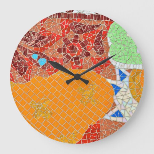 mosaic tiles faience broken pieces hone puzzle col large clock