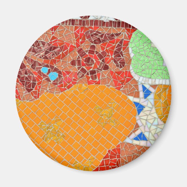 mosaic tiles faience broken pieces hone puzzle col magnet (Front)