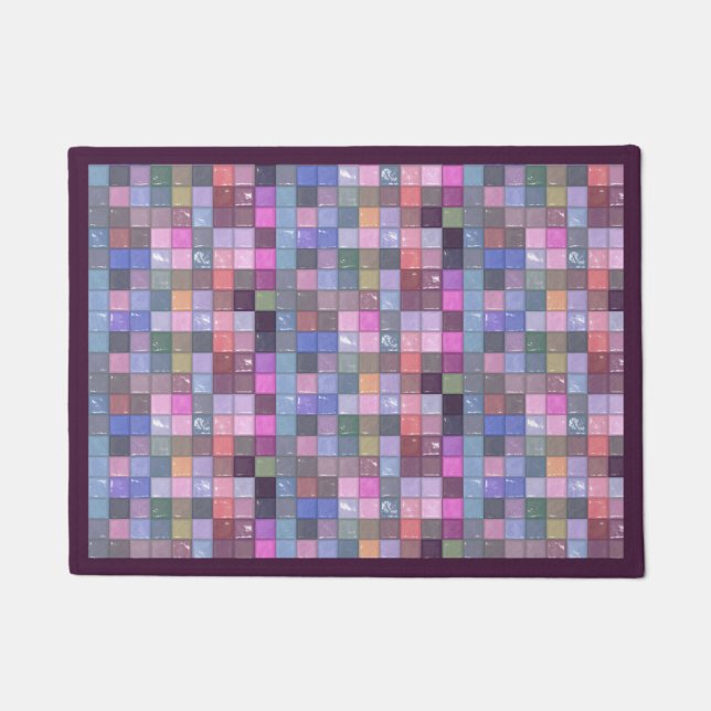 Mosaic Tiles - Muted Colors Doormat (Front)