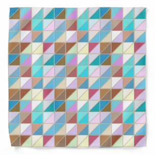 Mosaic Tiles - Pastels and earth tones Bandana
