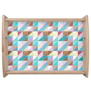 Mosaic Tiles - Pastels and earth tones Serving Tray