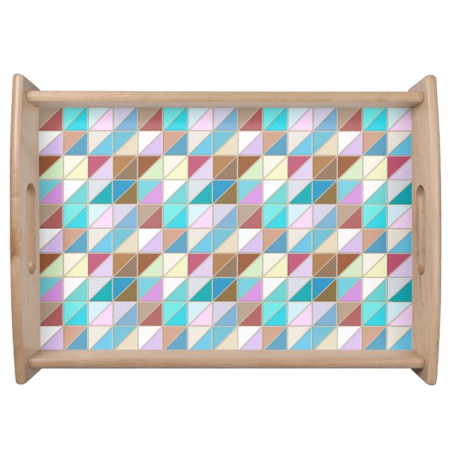 Mosaic Tiles - Pastels and earth tones Serving Tray (Front)