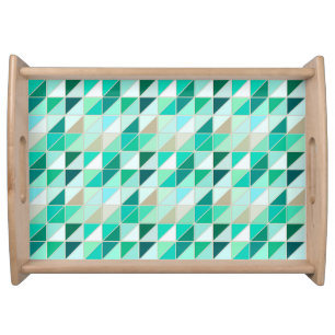 Mosaic Tiles - shades of seafoam green Serving Tray