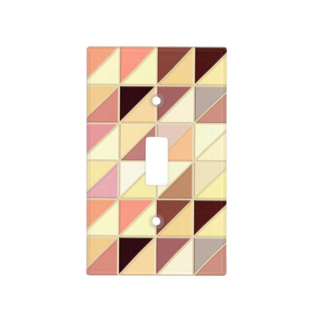Mosaic Tiles - yellow, gold and earth tones Light Switch Cover (Front)