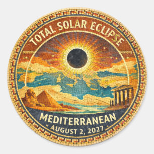 Mosaic Total Solar Eclipse 2027 sticker