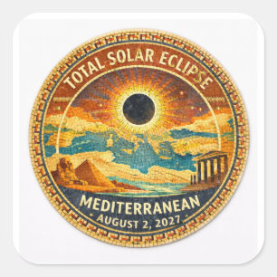 Mosaic Total Solar Eclipse 2027 sticker