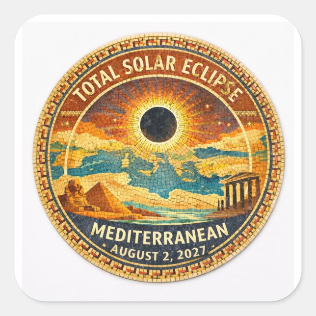 Mosaic  Total Solar Eclipse 2027 sticker (Front)