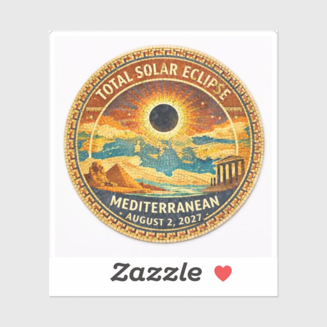 Mosaic  Total Solar Eclipse 2027 sticker (Sheet)