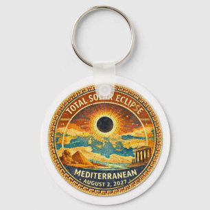 Mosaic Total Solar Eclipse 2027 sticker Keychain