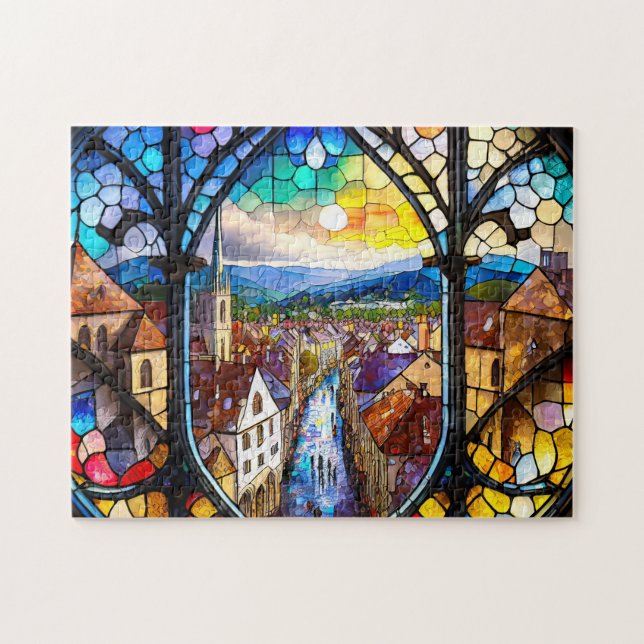Mosaic Town 3 Easy brain Art Puzzle Photo Puzzles  (Horizontal)